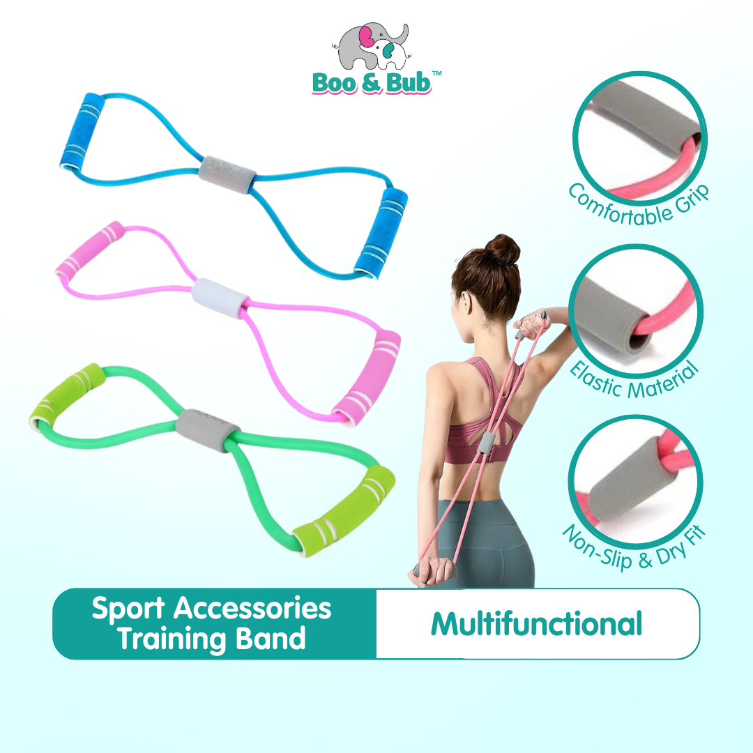Sport Accessories Training Band | Elastic Rubber Expander Rope Exercise Gym Muscle Resistance Bands - Boo & Bub