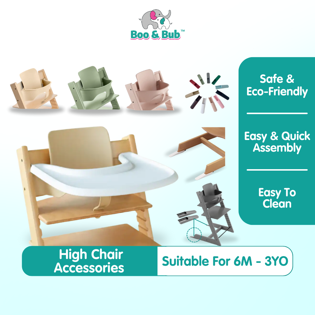 Boo&Bub Table tray / Baby Set Fence Extended glider Nordic Style Wooden Highchair Dining Chair backrest Accessories - Boo & Bub