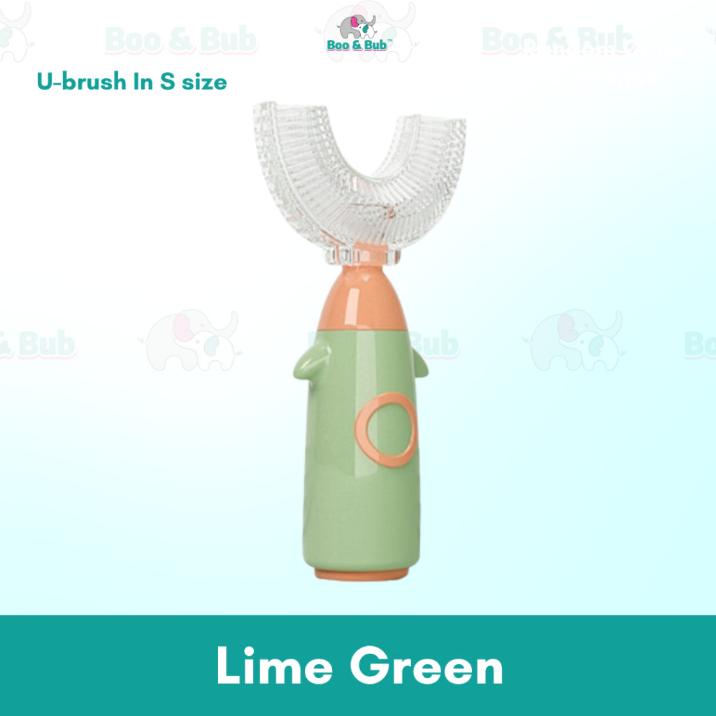 Children U-Shape Toothbrush | U shape Manual Tooth brush Kids Teeth Cleaning Tool Silicone Teeth Cleaning - Boo & Bub