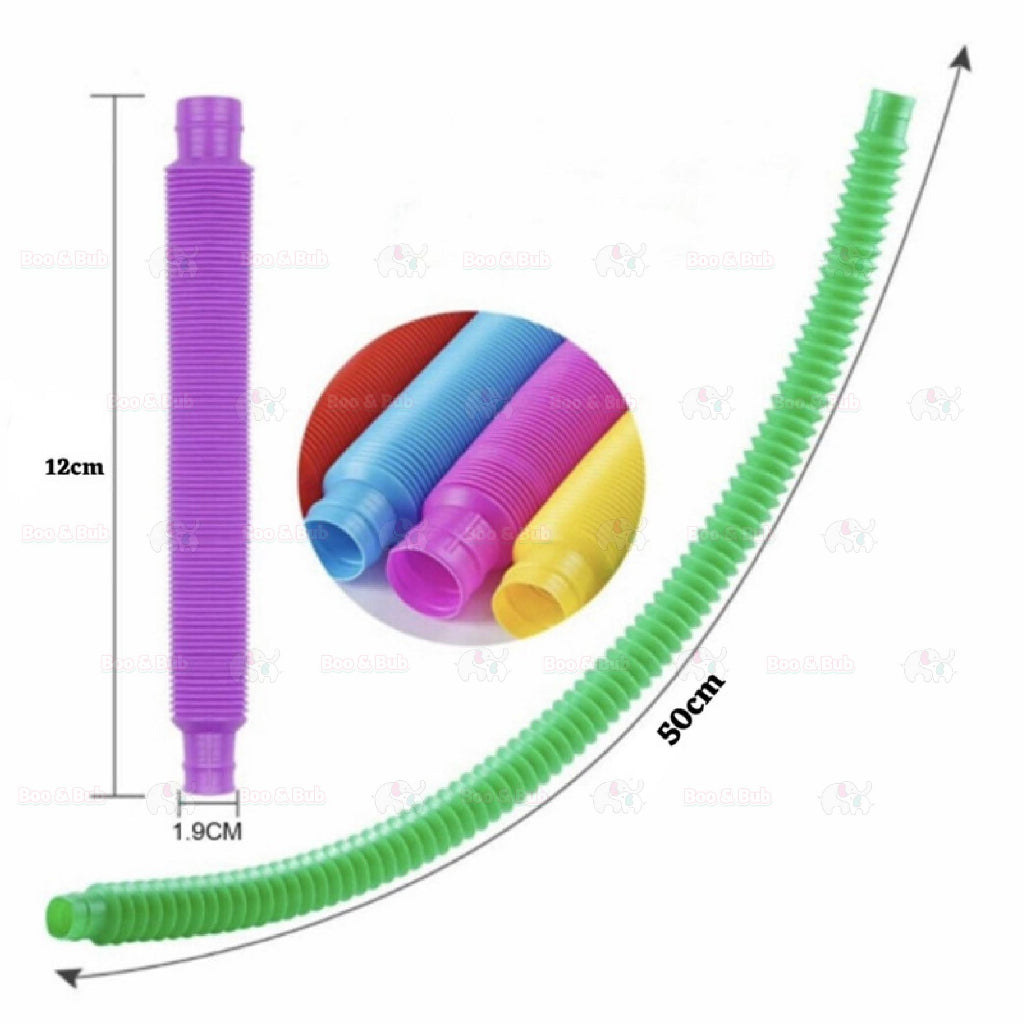 Boo&Bub Pop Tubes Fidget Toy Autism Toys Sensory Stretch Tubes Creative Educational Pipe - Boo & Bub