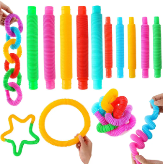 Boo&Bub Pop Tubes Fidget Toy Autism Toys Sensory Stretch Tubes Creative Educational Pipe - Boo & Bub