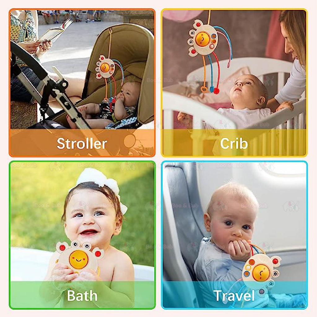 Boo&Bub 6 in 1 Activity Toys Educational Interactive Pull String Finger Toy - Boo & Bub