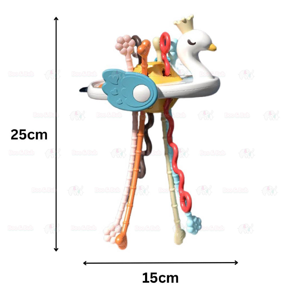 Boo&Bub 6 in 1 Activity Toys Educational Interactive Pull String Finger Toy - Boo & Bub