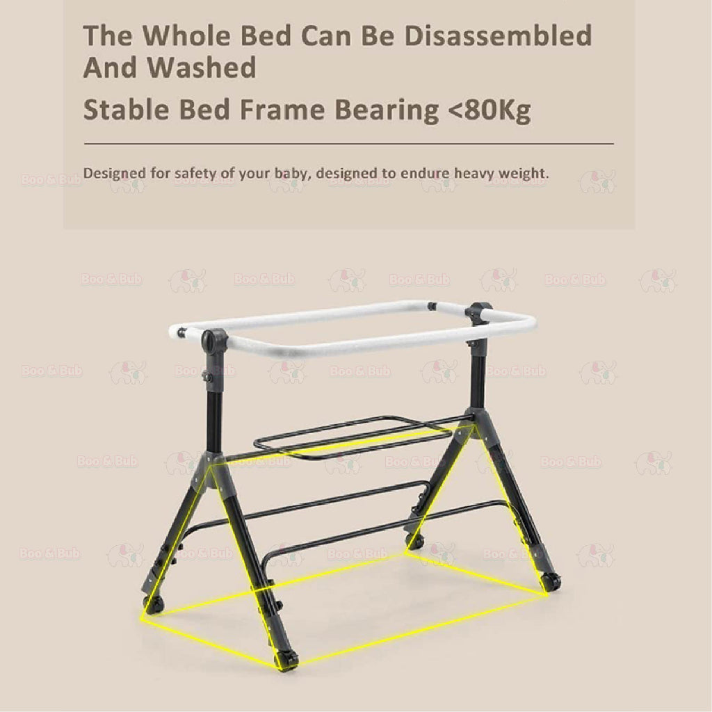 Boo&Bub Newborn Folding Baby Crib Multifunction Portable Baby Cot Adjustable portable baby Bed travel cot katil bayi - Boo & Bub