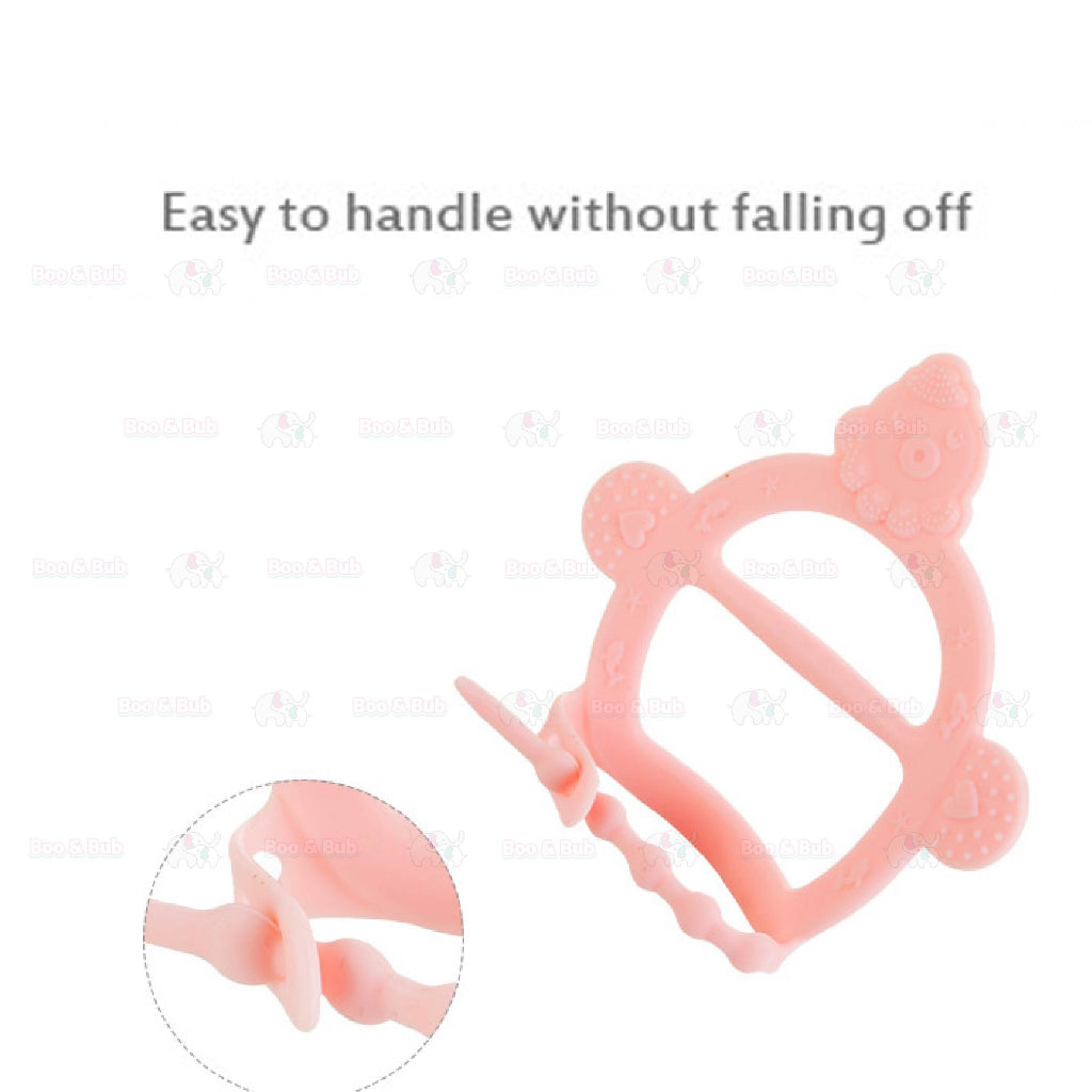 Boo&Bub Baby Teether Ring |Toddle Safe BPA Free Banana Teething Ring Silicone Chew Dental Care Toothbrush Nursing Gift - Boo & Bub
