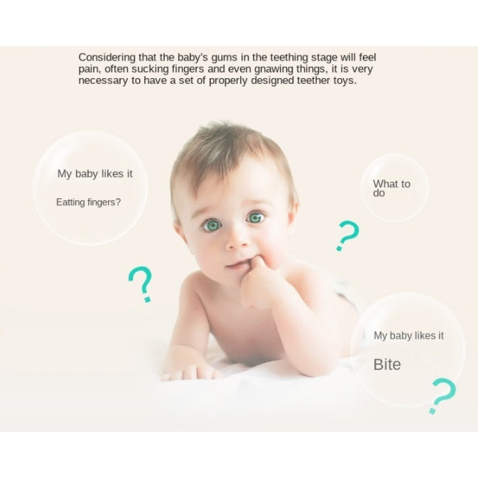 Boo&Bub Baby Teether Ring |Toddle Safe BPA Free Banana Teething Ring Silicone Chew Dental Care Toothbrush Nursing Gift - Boo & Bub