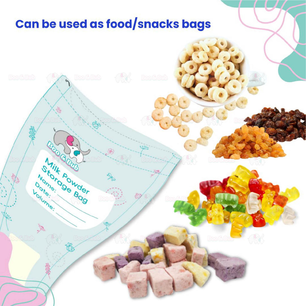 Boo&Bub Disposable Milk Powder Storage Bag | Baby Formula Milk Storage Bag | Plastik Simpanan Susu Tepung - Boo & Bub