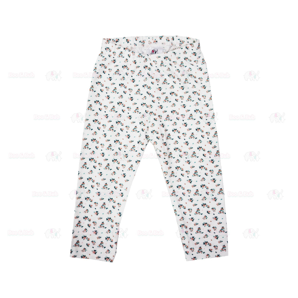 Boo&Bub Assorted Girl Cotton Spandex Legging pants (6M-10Y) | Leggings Budak perempuan | girl long pant leggings - Boo & Bub