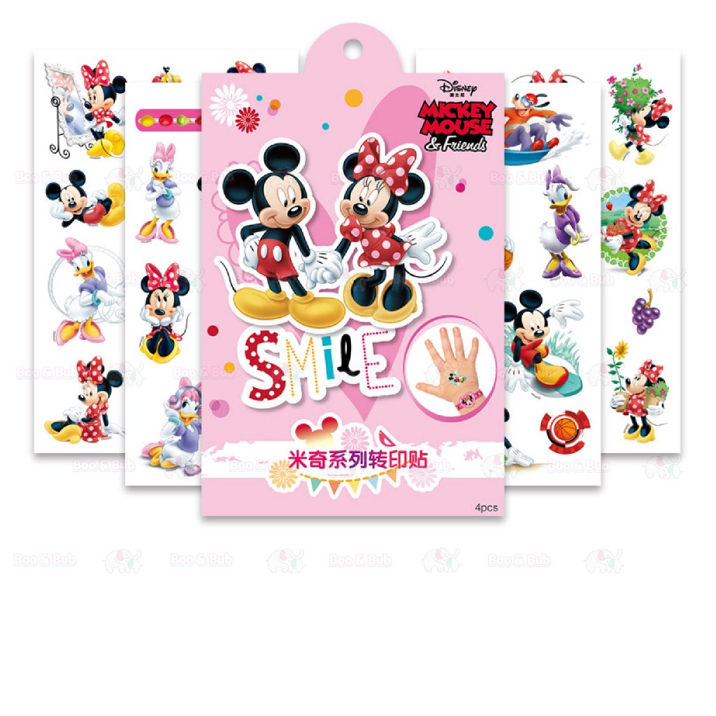 Boo&Bub Disney Kids Tattoo Sticker Kids Temporary Tattoo Waterproof hand sticker cartoon fake tattoo pelekat tatu 儿童纹身贴 - Boo & Bub