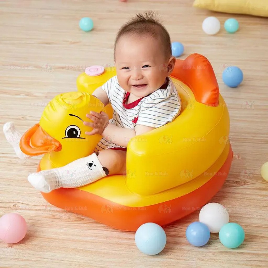 Boo&Bub Baby Inflatable Chair Kerusi Baby Bath Seat Training Chair Portable Baby Chair Inflatable Sofa Baby Dining Chair - Boo & Bub