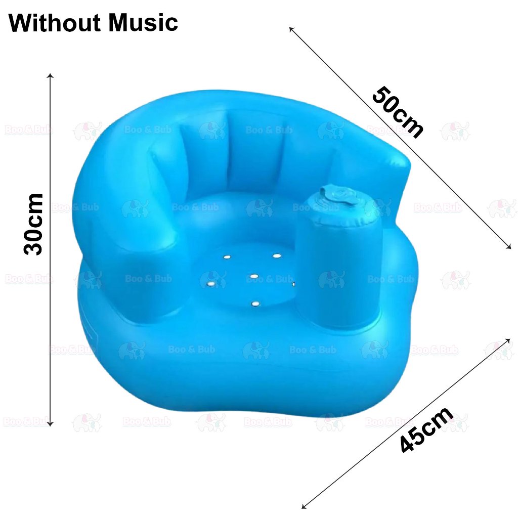 Boo&Bub Baby Inflatable Chair Kerusi Baby Bath Seat Training Chair Portable Baby Chair Inflatable Sofa Baby Dining Chair - Boo & Bub
