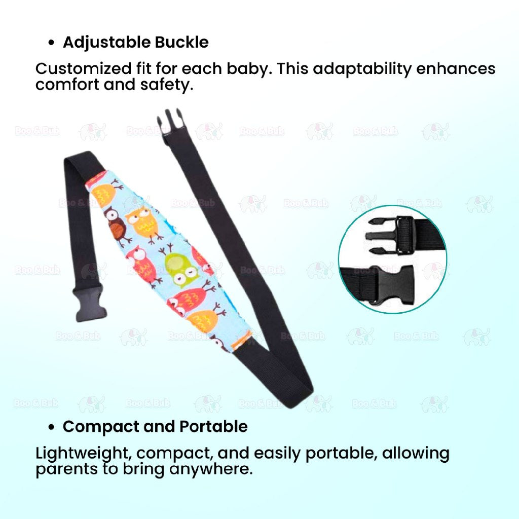 Boo&Bub Child Car Seat Safety Head Support Fixing Band Strap Belt Holder Carseat Belt - Boo & Bub