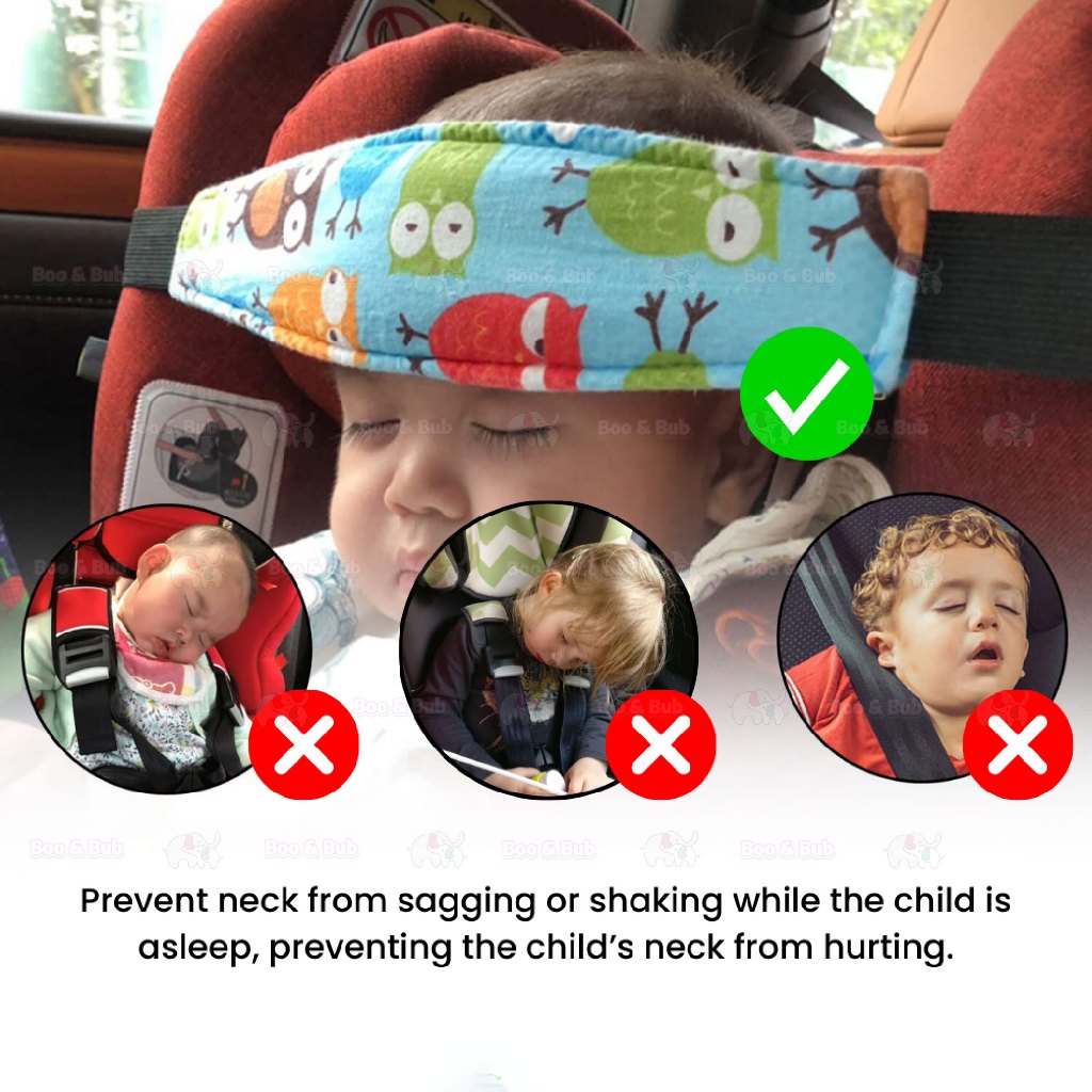Boo&Bub Child Car Seat Safety Head Support Fixing Band Strap Belt Holder Carseat Belt - Boo & Bub