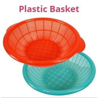 Kitchen Plasticware | Food tupperware in Square Round Shape | Round Basket Basin for wash Vegetables - Boo & Bub