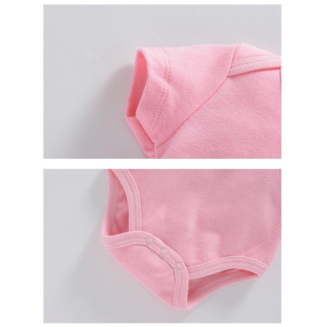 🐘Boo&Bub🐘 Baby Plain Color Rompers | Newborn Infant Boy Girl Clothing Short Sleeve romper Clothes | Baju Bayi - Boo & Bub