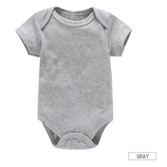 🐘Boo&Bub🐘 Baby Plain Color Rompers | Newborn Infant Boy Girl Clothing Short Sleeve romper Clothes | Baju Bayi - Boo & Bub
