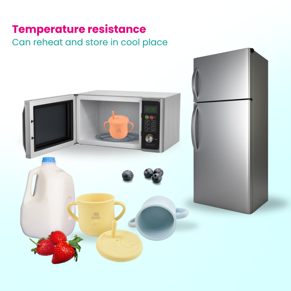 Boo&Bub Baby Silicone Cup BPA Free Microwavable Bowl Food Grade Training feeding Tableware - Boo & Bub