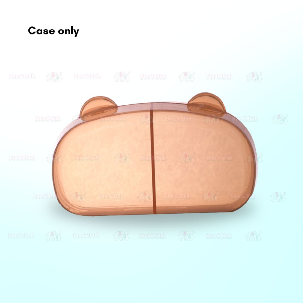 Boo&Bub 3 In 1 Portable Baby Pacifier Set Anti-drop Chain Nipple Box Silicone Teether Infant Newborn Holder - Boo & Bub