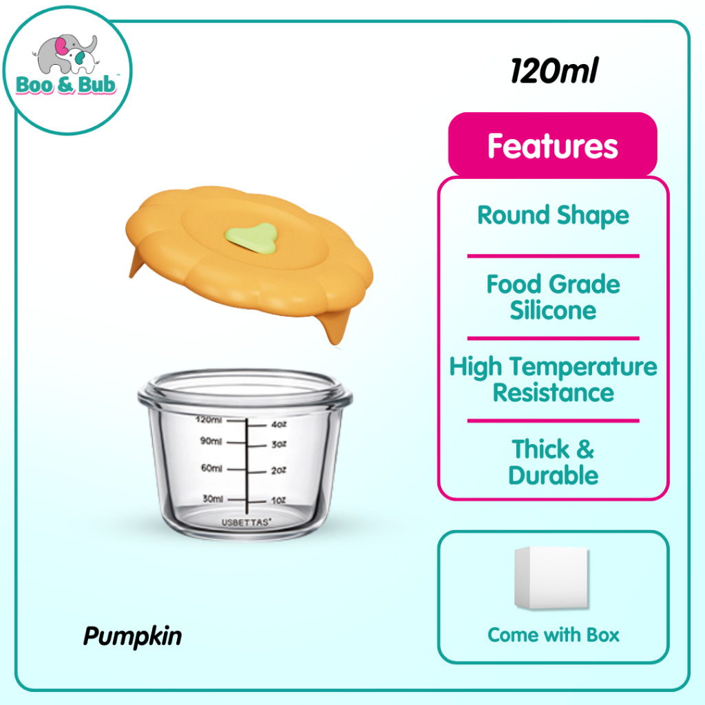 Boo&Bub Children's Complementary Food Bowls Children's Transparent Lunch Boxes Baby Glass Food Storage Containers - Boo & Bub