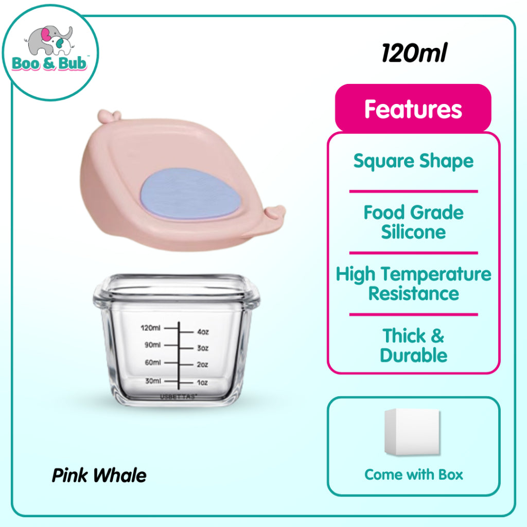 Boo&Bub Children's Complementary Food Bowls Children's Transparent Lunch Boxes Baby Glass Food Storage Containers - Boo & Bub