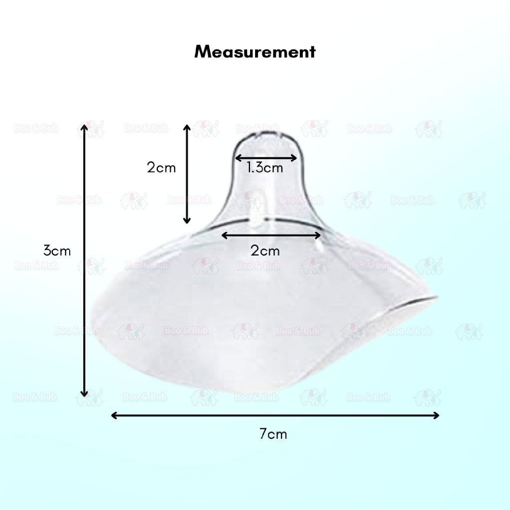 Boo&Bub 2pcs Natural Fit Silicone Nipple Shield Breastfeeding Nipple Protector Free Storage Box Pelindung Puting - Boo & Bub