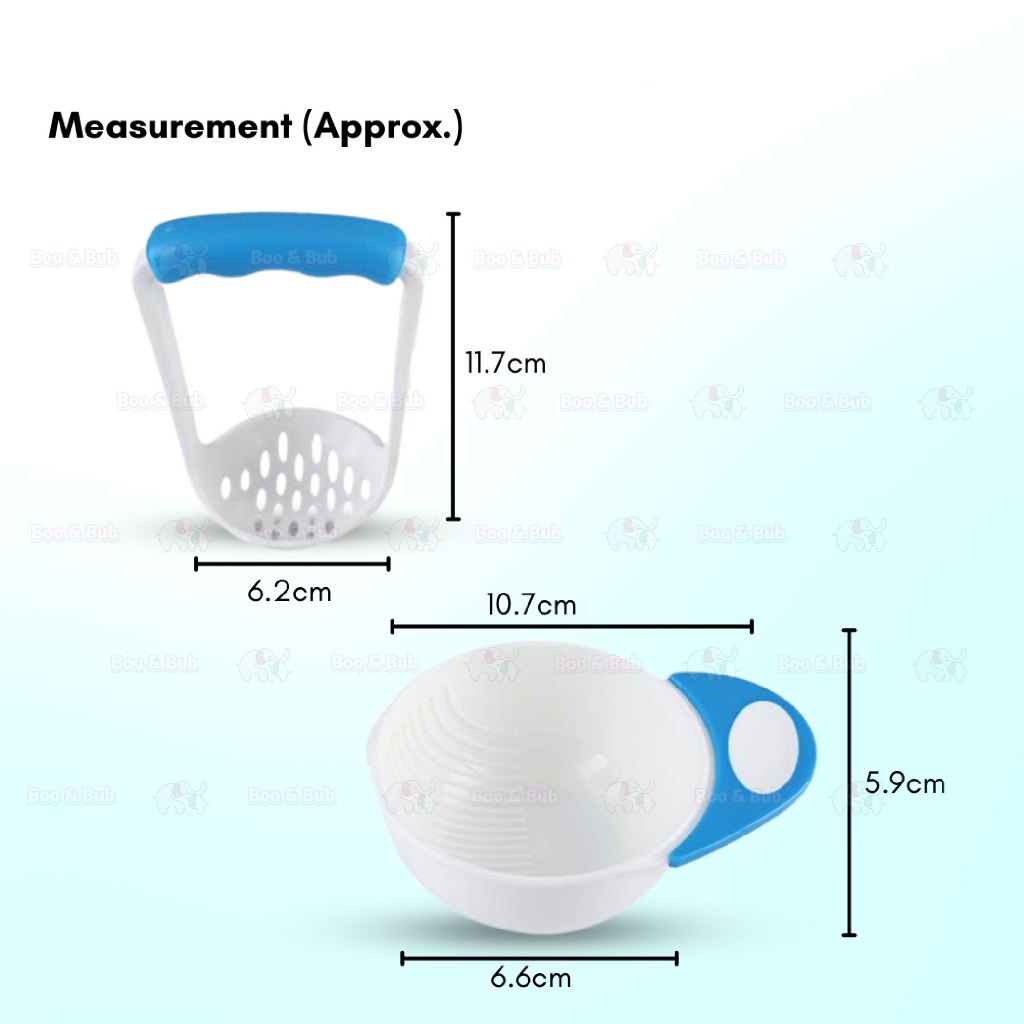Boo&Bub Baby Grinding Bowl Manual Kids Feeding Bowl Vegetable Fruit Infant Food Masher Set Food Bowl - Boo & Bub