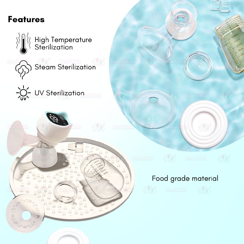 Boo&Bub Portable Electric Breast Pump Hand-Free Breast Pump - Boo & Bub