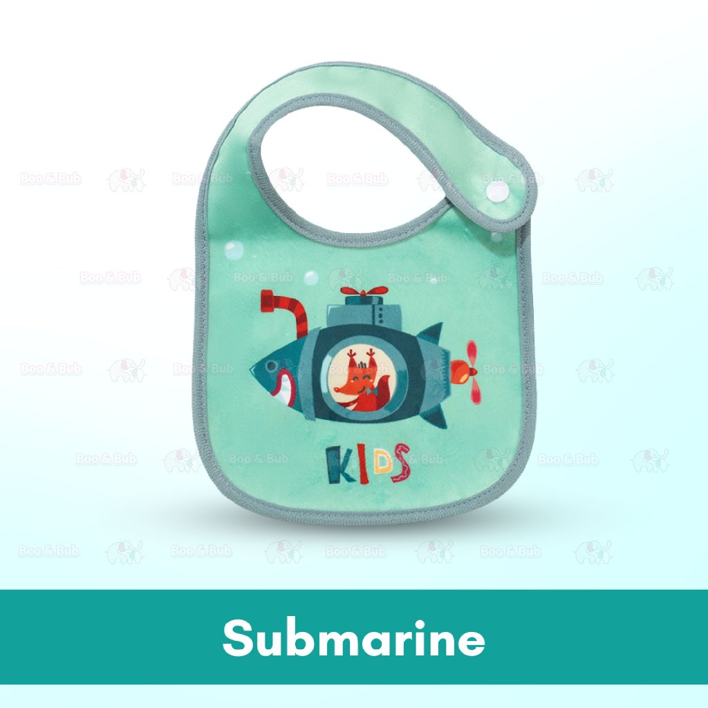Boo&Bub Waterproof Bib Baby Food Bib Cloths Eating Accessories for Kids Accessory Burp Child Feeding - Boo & Bub