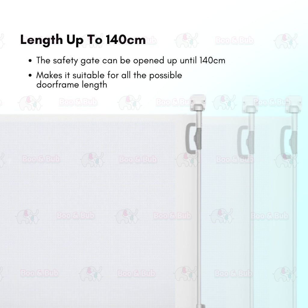 Boo and Bub Retractable Baby Gate Pagar Baby Safety Gate For Stairs Pagar Budak Baby Safety Murah baby door gate 护栏 - Boo & Bub