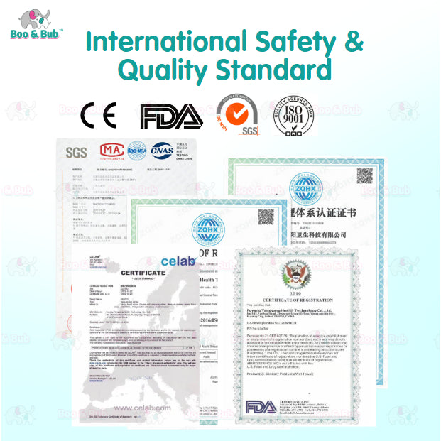 Boo&Bub 20pcs Premium Honey Comb Non alcohol BABY WIPES Baby wet wipe tisu basah baby tissue basah wet tisu baby 婴儿湿纸巾 - Boo & Bub