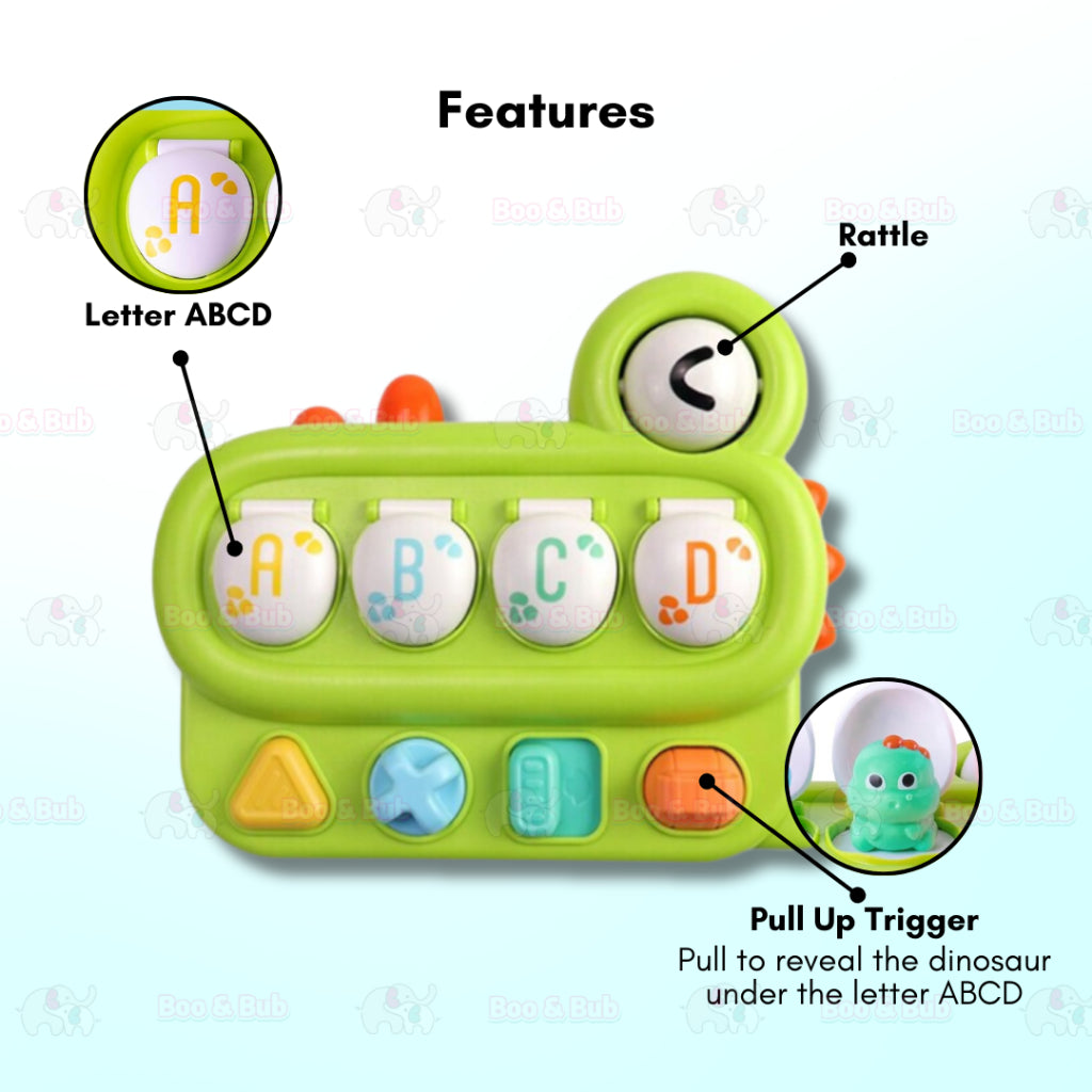 Boo and Bub Dinosaur Baby Pop Up Animal Toy Early Learning Development Montessori Sensory Toy Interactive Toys for Kids - Boo & Bub