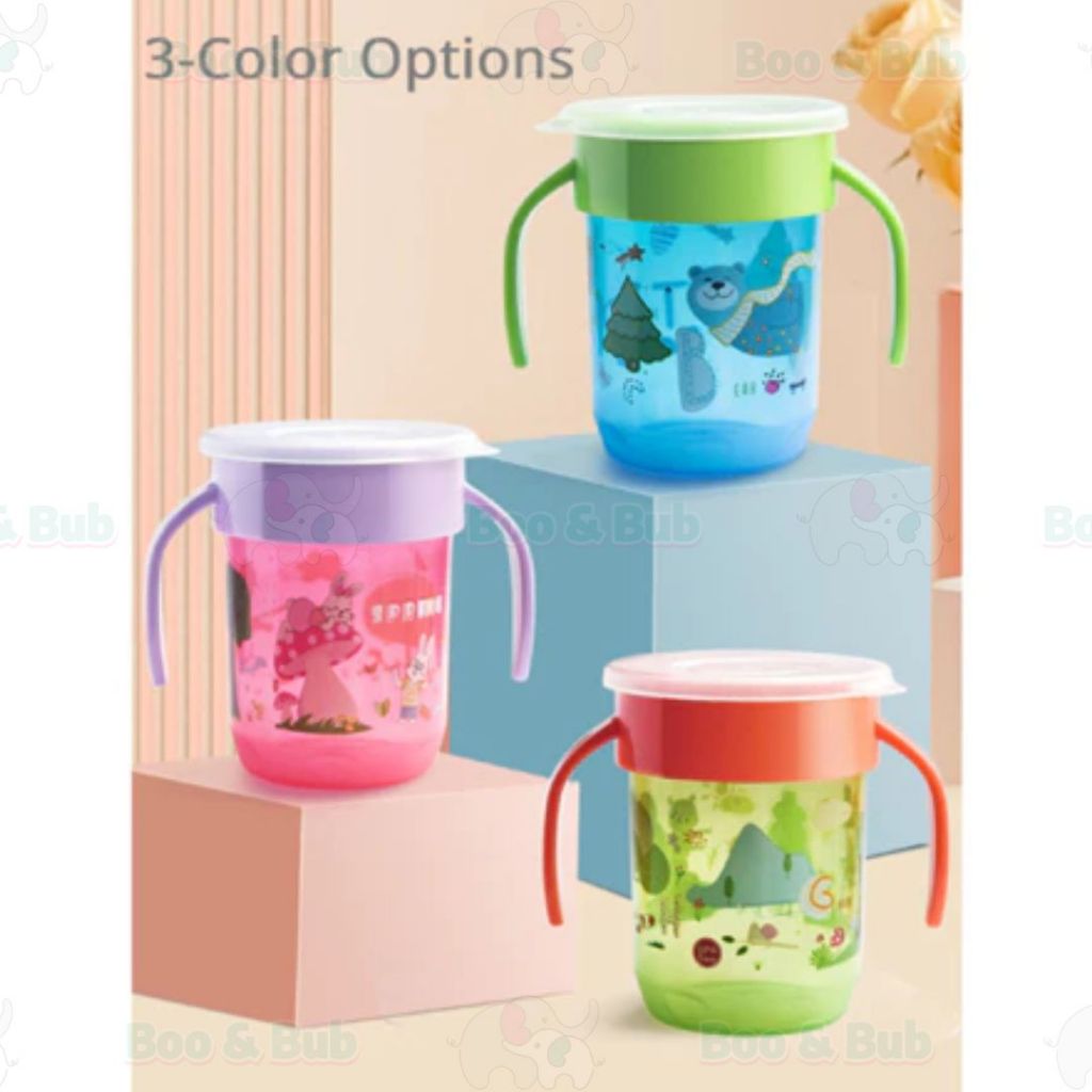 Boo&Bub 360° Magic Training Cup baby learning Drinking Cup Sippy Cup 250ml Leak Proof Training Sippy Cup - Boo & Bub