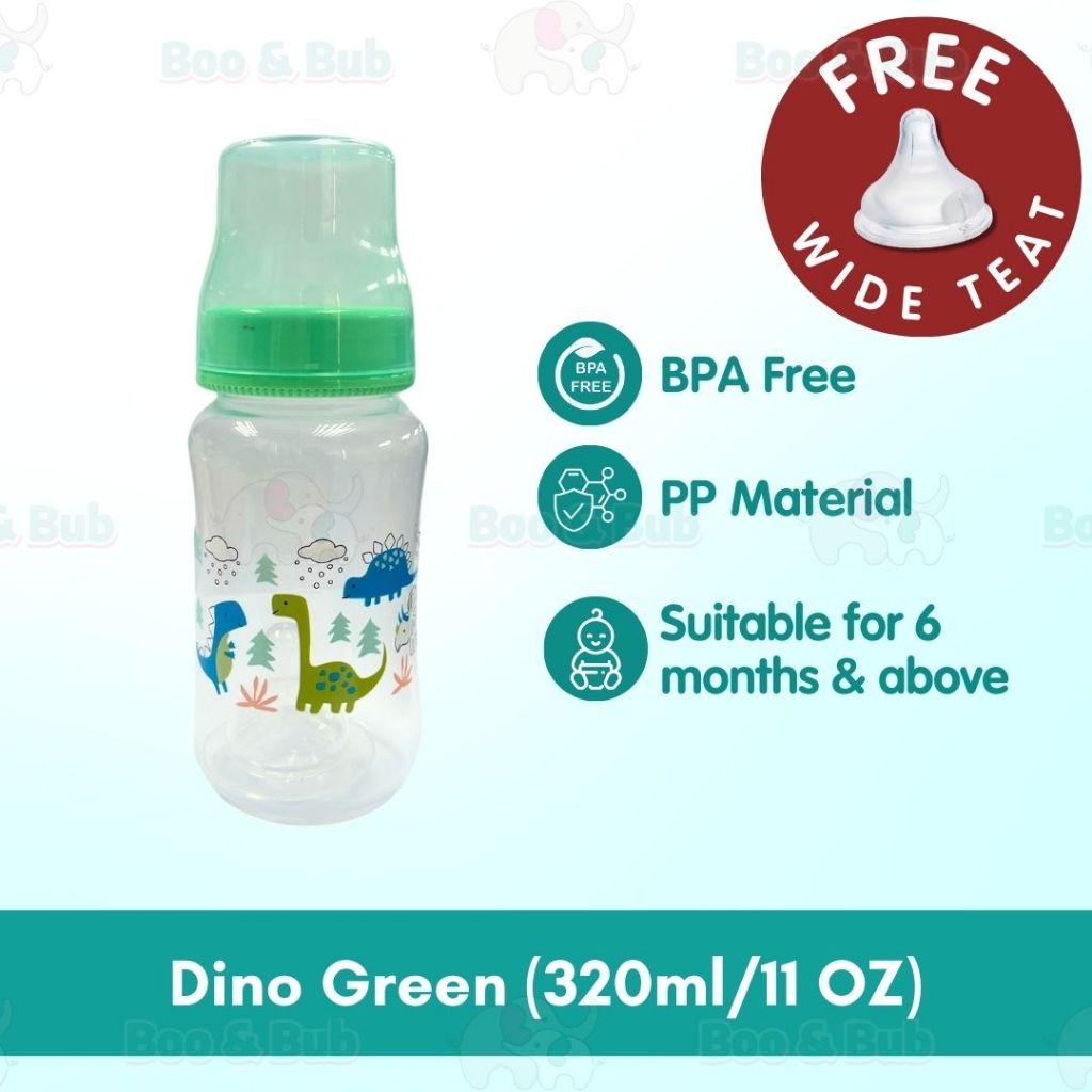 Boo&Bub Botol Susu PP Wide Neck Baby Bottle Baby Milk Bottle Feeding Bottle Nursing Bottle 150ml/250ml/320ml - Boo & Bub