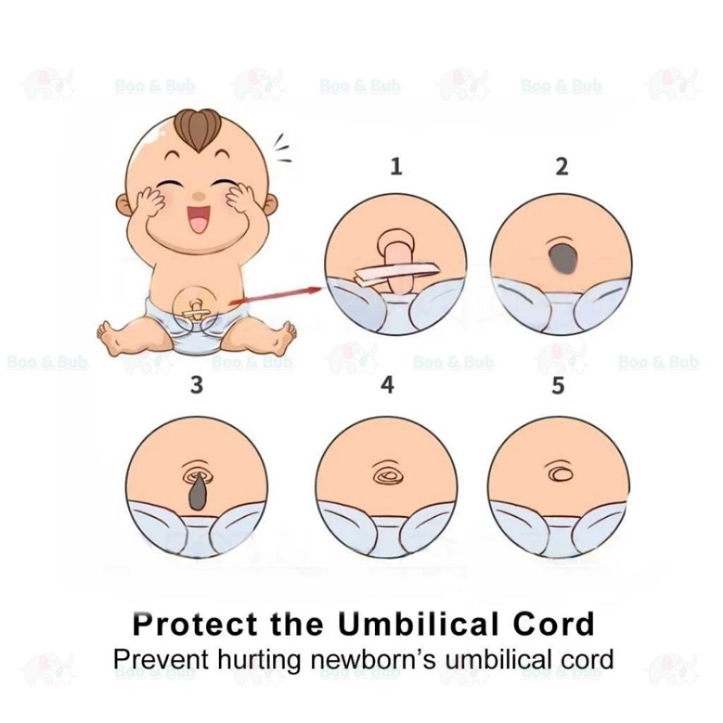 Boo and Bub Newborn Baby Umbilical Cord Care Bellyband Binder Baby Belly Stomach Binder Cover Bedung Bayi Barut Baby - Boo & Bub