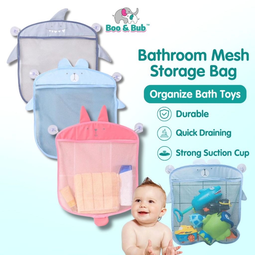 Boo & Bub Children's Toy Storage Bag Cartoon Little Dinosaur Baby Bathing and Water Pla ying Toy St orage Net Bag Bathro - Boo & Bub