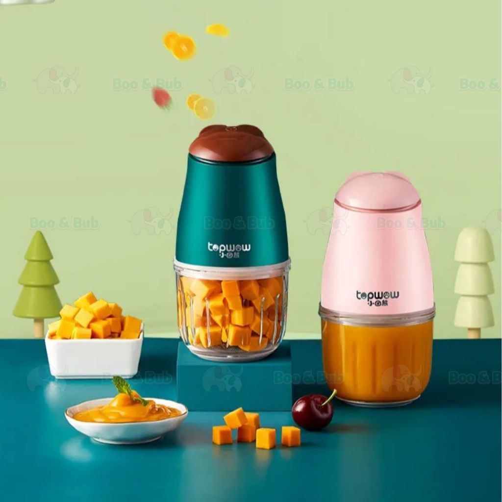 Boo & Bub Mini Blender Baby Food Grinder Processor One-button Start Stir Food Quickly Chopper - Boo & Bub