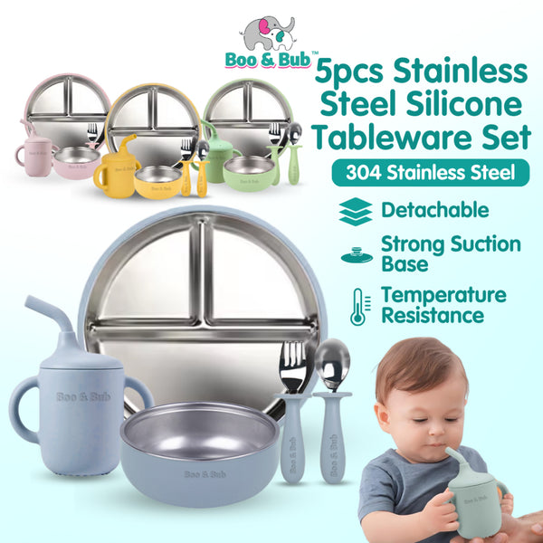 Stainless-steel dining set
