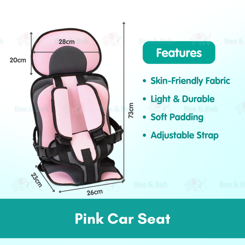 Boo&Bub Kids Portable Car Seat Car Safety Seat For Child Baby Portable Carrier Seat Portable Baby Car Seat - Boo & Bub
