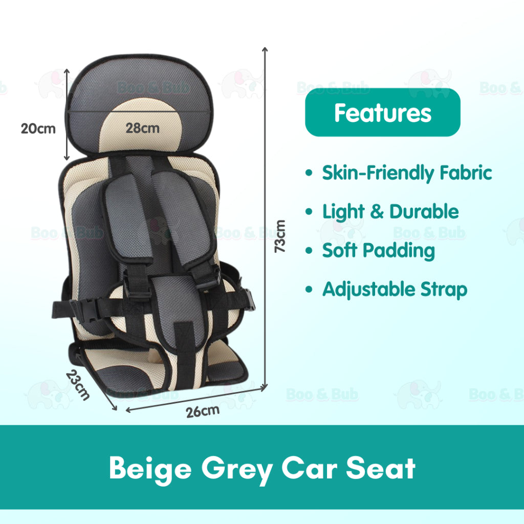 Boo&Bub Kids Portable Car Seat Car Safety Seat For Child Baby Portable Carrier Seat Portable Baby Car Seat - Boo & Bub