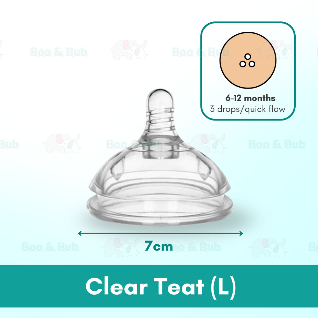 Boo and Bub Brown Silicone Baby Bottle Wide-neck Anti-flatulence Bayi Botol Susu with straw BPA FREE - Boo & Bub