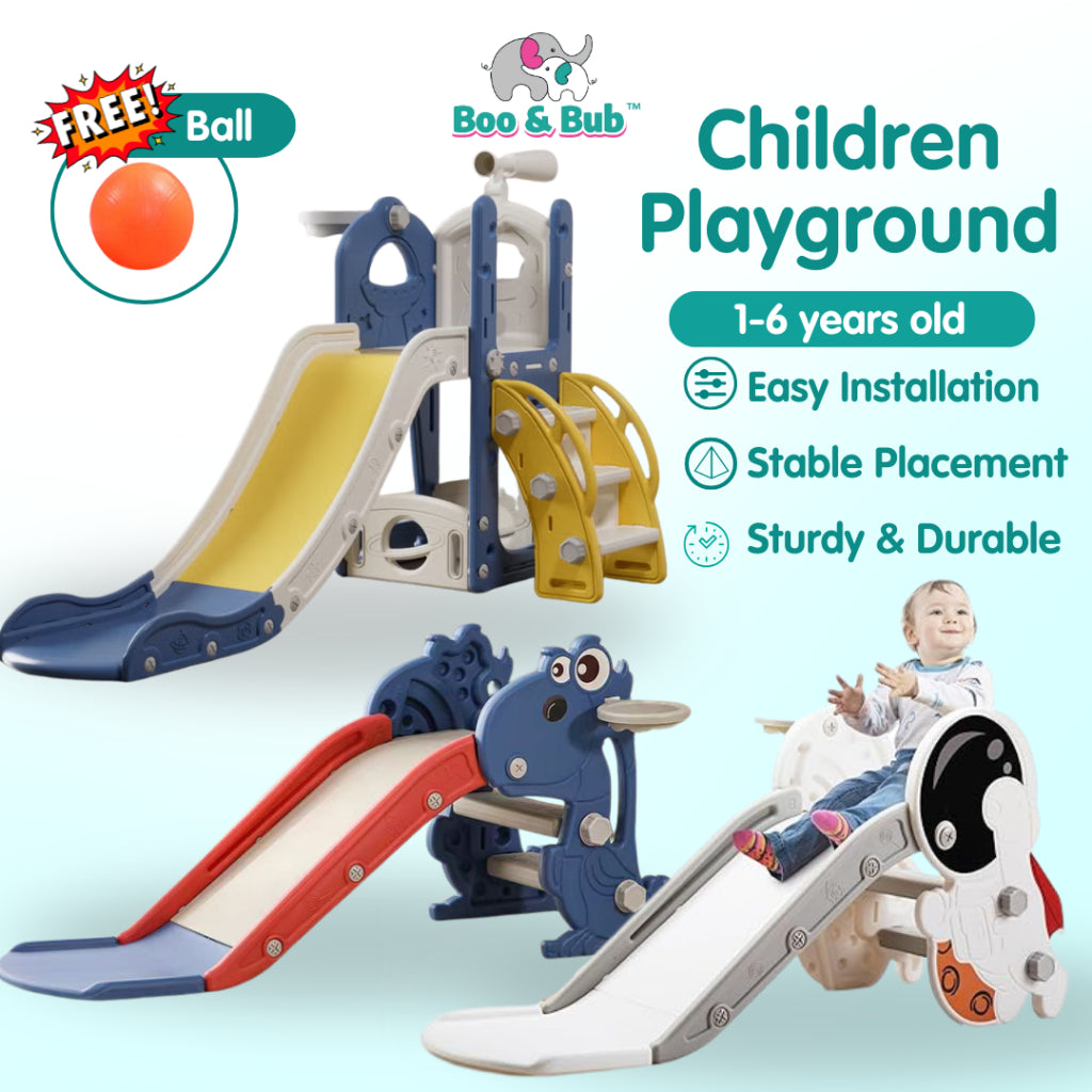 Boo & Bub Children Playground Foldable gelongsor kanak kanak slide for kids playground kid 1-6years old Easy Installati - Boo & Bub