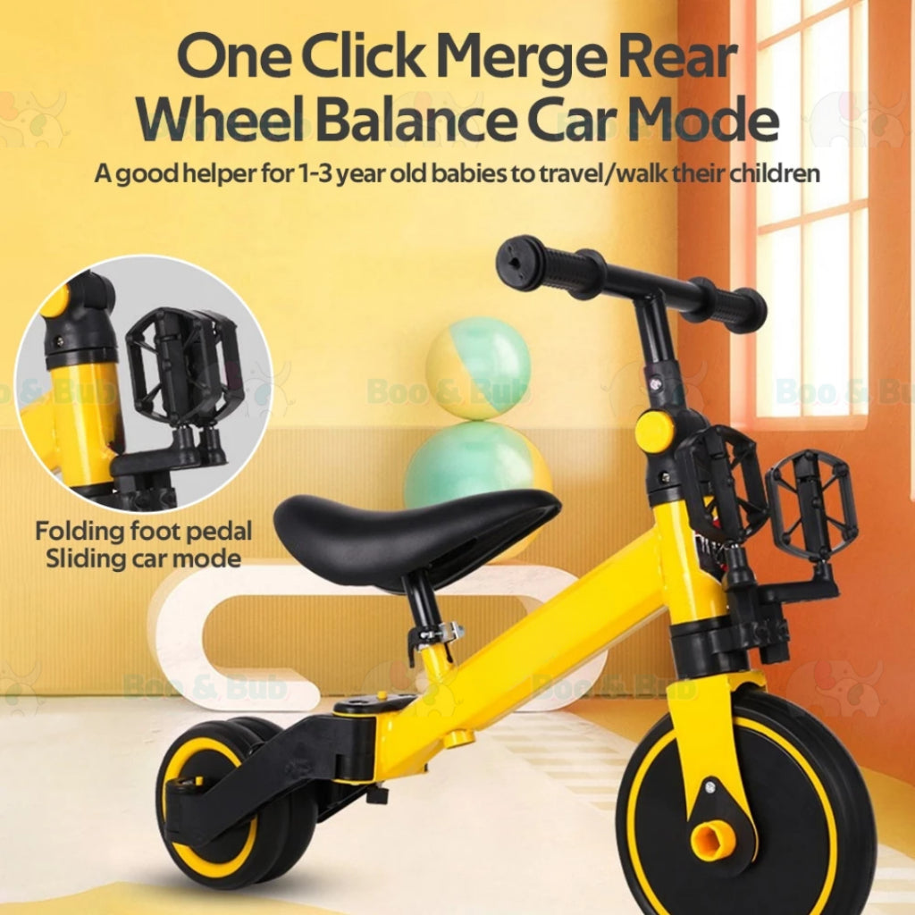 Boo&Bub NEW 2 IN 1 Balance Bike Multifunction Tricycle (3 Wheels) Children Scooter 二合一多功能三轮平衡车 - Boo & Bub