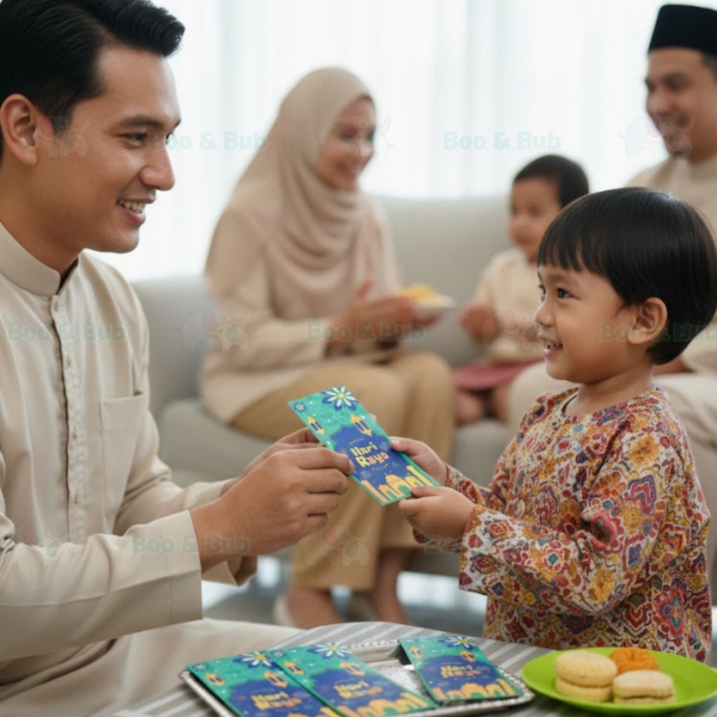 Boo&Bub NEW 5pcs Pack Sampul Raya Sampul duit Raya Cantik Dan Comel Hari Raya Money Packet Angpao 开斋节红包5个 - Boo & Bub