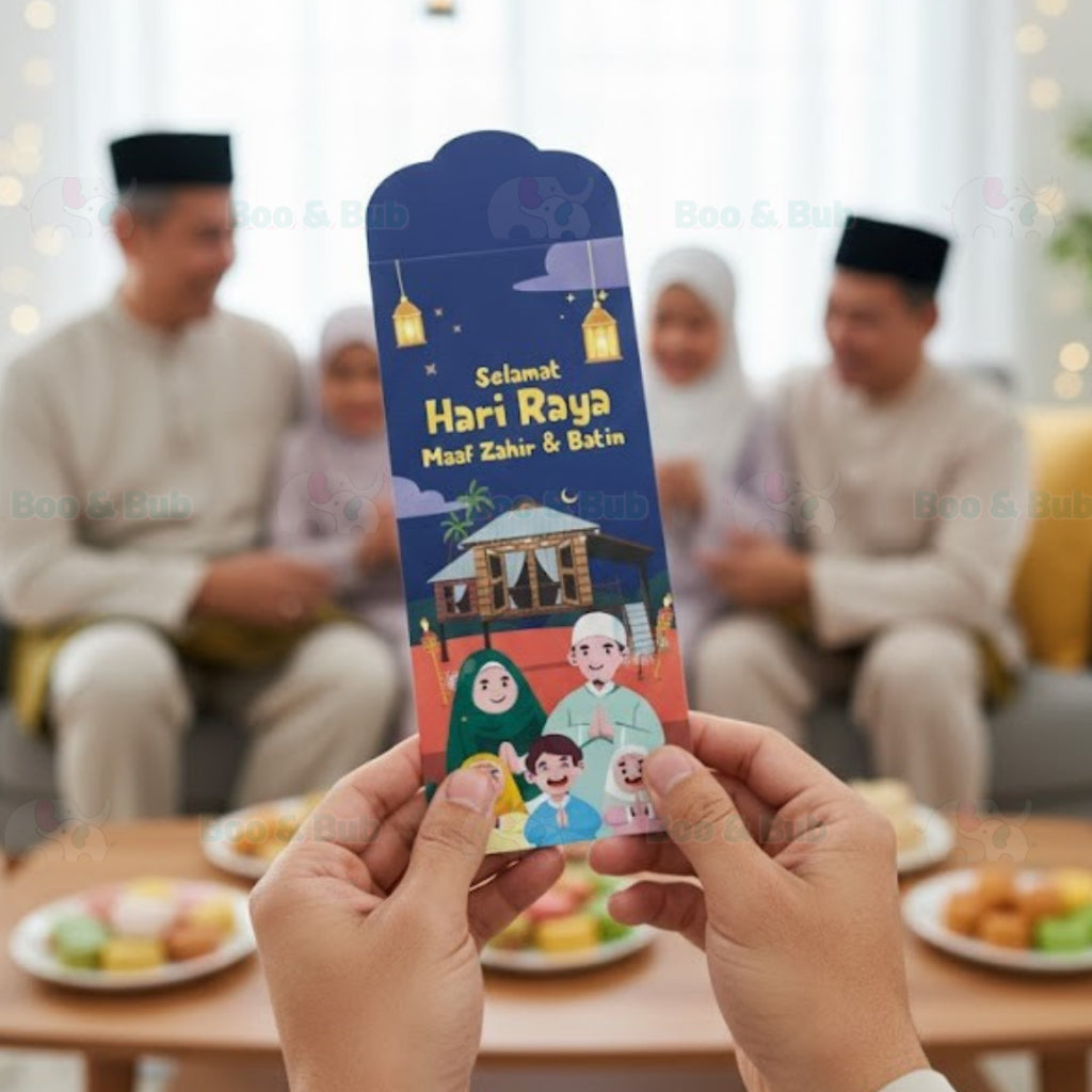 Boo&Bub NEW 5pcs Pack Sampul Raya Sampul duit Raya Cantik Dan Comel Hari Raya Money Packet Angpao 开斋节红包5个 - Boo & Bub