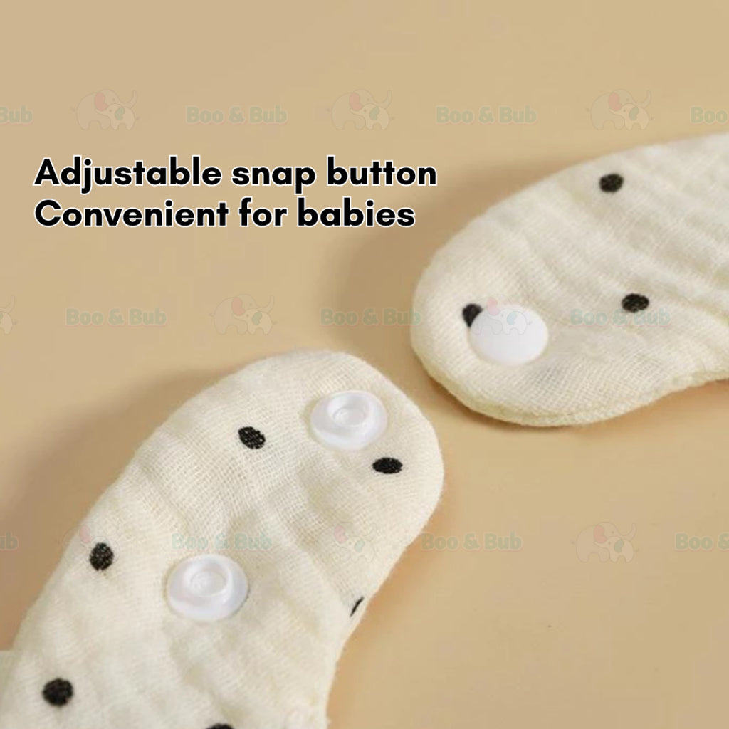 Boo&Bub 6 layers Baby Bib Cotton Bib Baby Saliva Towel Newborn Baby Saliva Bib Soft Washable drooling Bib 新生儿围兜 柔软可洗 吸水 - Boo & Bub