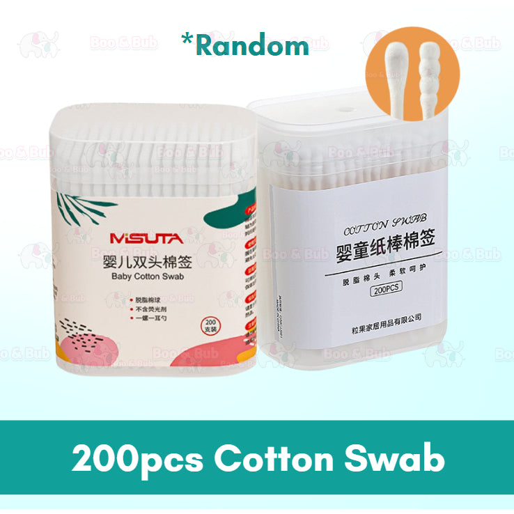 100pcs/pack Cotton Buds | Disposable Cotton Swabs Double Head Tipped Aplicator Beauty Makeup Nose Baby Putik k - Boo & Bub