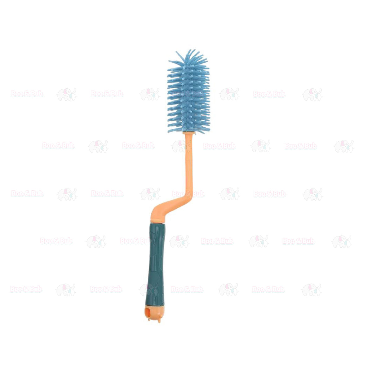 3 Pcs Baby Feeding Bottle Cleaning Brushes Set | Rotary Handle Milk Bottle Washing Nipple Cleaner Soft Silicone - Boo & Bub