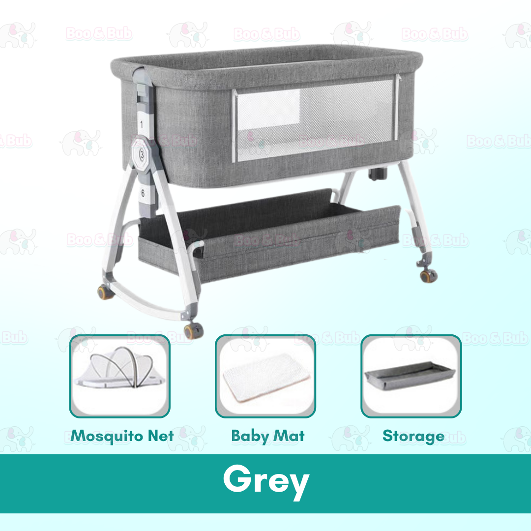 Boo&Bub Newborn Folding Baby Crib Multifunction Portable Baby Cot Adjustable portable baby Bed travel cot katil bayi - Boo & Bub