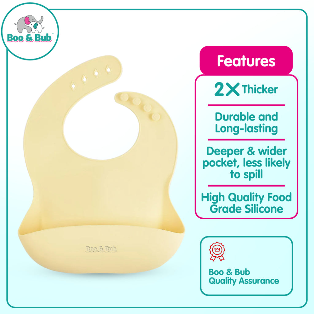 Boo&Bub Baby Stainless Steel Tableware Set 5pcs BPA-Free Silikon Hisap Anti-Tumpah Set Pinggan Mangkuk Bayi 儿童餐具 吸盘防滑 - Boo & Bub