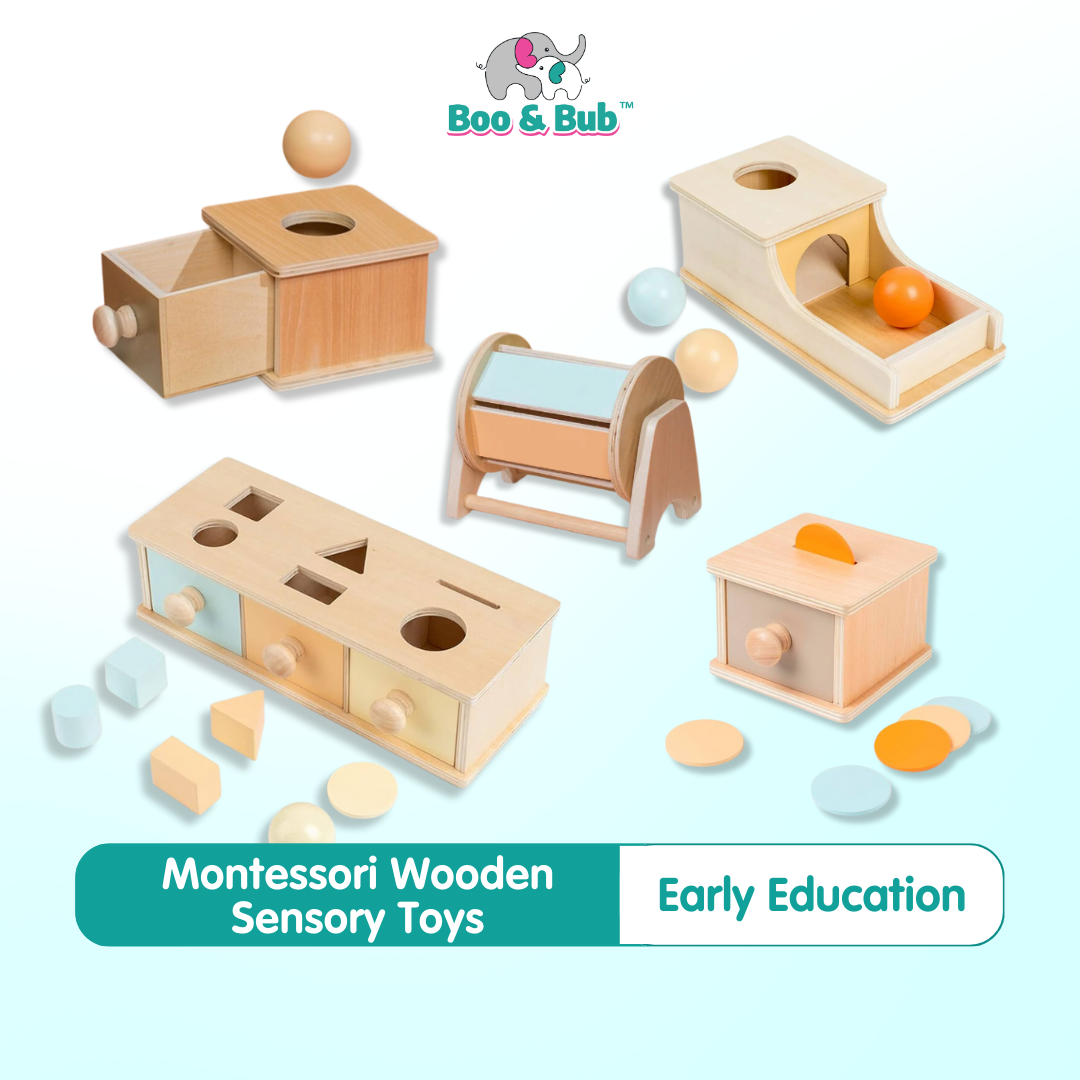 Montessori Toys Ball Box,Coin Box,Object Permanence Box Toys for Infant Toddlers 6-24 Month Baby Early Educati - Boo & Bub